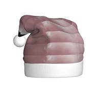 Bonnet de Noël en peluche pour adulte WHJSHOP rose avec motif de barbe à papa doux au toucher pour fête de Noël