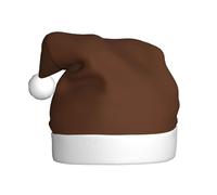 Bonnet de Noël en peluche pour adulte WHJSSF marron chocolat imprimé doux et confortable pour les fêtes, danses d'Halloween