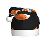 Bonnet de Noël en peluche pour adulte YYHHAOFA Cool Fox avec casque photo doux au toucher pour fête de Noël adapté aux hommes et aux femmes