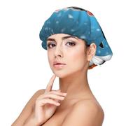 Bonnet de Noël en satin de pingouin amusant en soie, bonnet de cheveux pour dormir, bonnet de sommeil doux double couche en soie pour femme, cheveux naturels bouclés, cheveux longs tressés