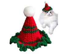 Bonnet De Noël pour Chien Tricoté - Bonnets Au Crochet | Bonnets De Fête Chiots,pour Accessoires De Déguisement De Fête d'hiver Fournitures pour Chiots Chatsons Petits Chiens Chats