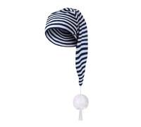 Bonnet de Noël Unisexe Chapeau Long Tricoté à Rayure Doux Bonnet de Nuit de Lutin Noel avec Pompon Circonférence du Bonnets Ajustable Casquettes D'elfe Chaud d'hiver pour Fête de Noël du Nouvel