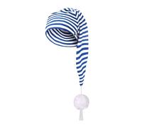 Bonnet de Noël Unisexe Chapeau Long Tricoté à Rayure Doux Bonnet de Nuit de Lutin Noel avec Pompon Circonférence du Bonnets Ajustable Casquettes D'elfe Chaud d'hiver pour Fête de Noël du Nouvel