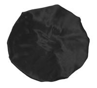 Bonnet de Nuit en Polyester Noir, Double Couche, Réglable pour Femmes | Design Élastique à Boucle Cachée, Garde L’oreiller Propre, Protège les Cheveux, Usage Beauté et Spa