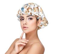 Bonnet de nuit en satin de soie pour femme endormie, double couche, réglable en satin, bonnet de nuit pour cheveux bouclés