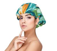 Bonnet de nuit en satin doux pour femme - Imprimé magique de montagne, réglable et respirant pour cheveux longs, idéal pour l'heure du coucher, les soins capillaires et le sommeil confortable, noir