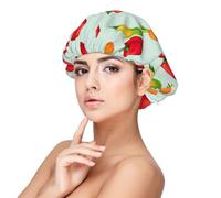 Bonnet de nuit en satin imprimé maïs végétal pour adulte, maintient la coiffure et assure un sommeil confortable, noir 33 cm, noir, taille unique
