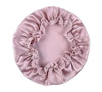 Bonnet de Nuit en Soie Bonnet de nuit en soie for femme, avec élastique, idéal for tous les types cheveux(Dark pink,M(54-57CM))