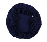 Bonnet de Nuit en Soie Bonnet de nuit en soie for femme, avec élastique, idéal for tous les types cheveux(Dark blue,M(54-57CM))