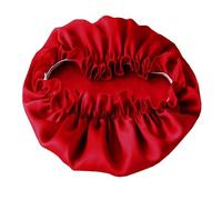 Bonnet de Nuit en Soie Bonnet de nuit en soie for femme, bandeau avec élastiques, accessoires for cheveux(Red,M)