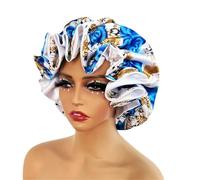 Bonnet de Nuit en Soie Bonnet en satin double épaisseur for femme, bonnet soyeux et imprimé, idéal dormir(Color5)