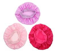 Bonnet de Nuit Garçon et Filles Rond à Large Bord, Polyester, Lot de 3