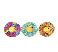 Bonnet de Nuit pour Garçon et Filles Réglable Double Couche, 3 Pièces | Polyester Léger, Cordon de Serrage, Lot de Trois, pour Tout-petits et Jeunes Garçon et Filles, Vert