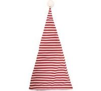 W WIDMANN MILANO Bonnet de nuit Party Fashion, rayé, tissu élastique, pompon ludique, Rouge G