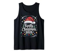 Bonnet de Père Noël 2025 avec Inscription « Merry Xmas Family » Débardeur