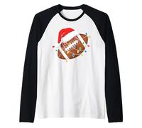Bonnet de Père Noël Américain Ballon de Football Américain Manche Raglan