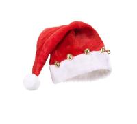 Bonnet de Père Noël avec grelots - Accessoire de déguisement - Rouge et blanc