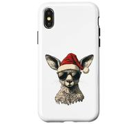 Bonnet de Père Noël Kangourou Amusant pour Les Amoureux des Animaux de Noël Coque pour iPhone X/XS
