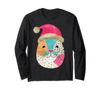 Bonnet de Père Noël léopard coloré Joie de Noël Manche Longue