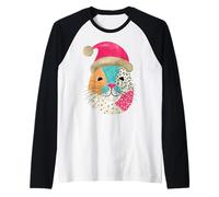 Bonnet de Père Noël léopard coloré Joie de Noël Manche Raglan