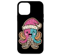 Bonnet de Père Noël léopard Motif Pieuvre Coque pour iPhone 12 Mini