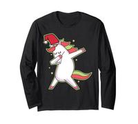 Bonnet de Père Noël Licorne Dabbing Christmas Manche Longue