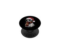 Bonnet de Père Noël Miniature pour Chien Pinscher Minpin Minpin PopSockets PopGrip Adhésif