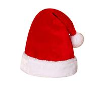 Bonnet de Père Noël pour adulte, unisexe en peluche douce classique en fourrure, graphique amusant et confortable, Père Noël en velours pour Noël, Nouvel An, fête à thème festif, accessoires mignons