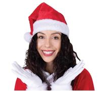 Bonnet de Père Noël rouge avec filaments argentés - PTIT CLOWN - Accessoire de déguisement pour adulte