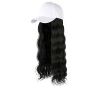 Bonnet de perruque Bonnet de perruque à la mode, casquette à visière naturelle, bonnet de perruque longue bouclée for femmes, bonnet de perruque réaliste, bonnet de perruque réglable Chapeau de perruq