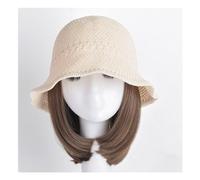 Bonnet de perruque Bonnet de perruque décontracté for femmes, bonnet de perruque à visière, perruque en Fiber synthétique résistante à la chaleur d'aspect naturel for les loisirs de plein air Chapeau