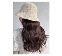 Bonnet de Perruque Bonnet de perruque for femme, bonnet de perruque marron et noir, bonnet de perruque ondulé, perruque en fibre synthétique résistante à la chaleur d'aspect naturel, adaptée à une uti