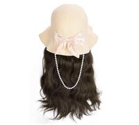 Bonnet de perruque Bonnet de perruque for femmes, bonnet de perruque long bouclé, bonnet de perruque ondulé à la mode, adapté aux soirées à thème quotidiennes, aux concerts, aux rendez-vous Chapeau de