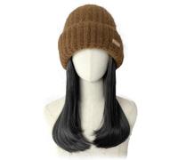 Bonnet de perruque Bonnet de perruque tricoté, bonnet de perruque for femmes, perruque en Fiber synthétique résistante à la chaleur d'aspect naturel, adaptée aux loisirs de plein air Chapeau de perruq