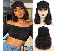 Bonnet de perruque bou moyen à long pour femme pour un usage quotidien avec une coiffure naturelle Femmes (noir)