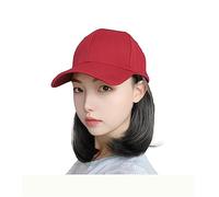 Bonnet De Perruque Cheveux longs Bobo Cap Synthétique Chapeau Perruque De Cheveux Naturel Noir Perruques Connecter Synthétique Chapeau Perruque for Les Filles Bonnets De Perruque Pour Femmes(C)