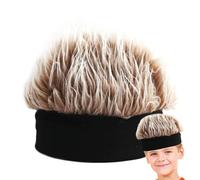 Bonnet De Perruque De Cheveux - Bonnet Tricoté En Faux Cheveux, Chapeau De Perruque À Pointes Extensible | Caractéristique De Texture Courte Élastique Douce, Produit Accessoire De Mode De Costume À La