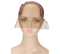 Bonnet De Perruque, Filets De Perruque En U Réglables, Bonnet En Maille De Nylon Respirant Et Dentelle Pour Perruques, Filet à Cheveux Marron Foncé Pour Perruque Pour Costumes, Performance, Habillage