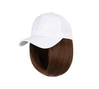 Bonnet de perruque Perruque de casquette de baseball longue perruque droite avec chapeau perruques de cheveux synthétiques connecter perruques de chapeau réglables Chapeau de perruque(10)