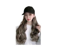 Bonnet de perruque Perruques de cheveux bouclés synthétiques à longue vague naturelle avec chapeau casquette de baseball connecter perruque de chapeau réglable for les filles Chapeau de perruque(3)