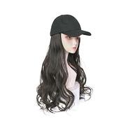 Bonnet de perruque Perruques synthétiques ondulées avec chapeau, casquette de baseball, extensions de cheveux for femmes, perruque de chapeau ajustable Chapeau de perruque(4)