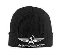 Bonnet de Pilote de Russian Airlines personnalisé, Bonnets en Tricot Hip hop, Chapeaux Unisexes Adulte aviateur aérospatial pour Adultes, Chaudes d’Hiver, Bonnets