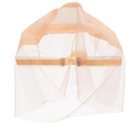 Bonnet de Postiche en Dentelle Réglable, Tissu Beige pour Femmes