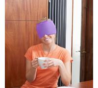 Bonnet de refroidissement au design innovant conçu pour fournir un soulagement direct à la zone du cuir chevelu (double couche violet)