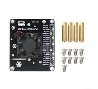 Bonnet de refroidissement pour Raspberry Pi 5 4B 3B+ avec ventilateur et cadre espacé pour créer une aspiration d'air plus forte pour réduire la chaleur (Rose B)