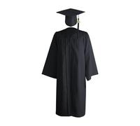 Bonnet de remise de diplôme et robe - Ensemble de robe mate pour adulte, pompons avec charme année | Tenue de cérémonie senior pour le collège lycée, chœur d'église, usage religieux, uniforme de