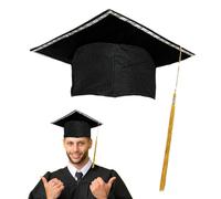 Bonnet de remise de diplôme pour - Chapeau avec pompon - Accessoire de costume universitaire et décoration de fête pour fêtes à thème - Pour remise de diplôme