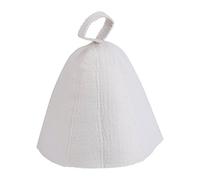 Bonnet de sauna pour homme et femme Chapeau/casquette de sauna Laine blanche sauna feutre protection de la tête capuchon portable capuchon de bain respirant mignon confortable sauna accessoires