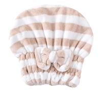 Bonnet de séchage de cheveux, bonnet de cheveux secs - Serviette à cheveux douce à séchage rapide | Fournitures de séchage de cheveux, serviette enveloppante absorbante rayée pour cheveux mouillés et