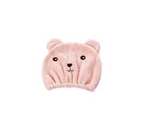 Bonnet de séchage de cheveux en microfibre, joli petit ours, serviette en microfibre, sèche rapidement, chapeau de douche, serviettes enveloppées, bonnet de bain, accessoires de salle de bain Capuchon